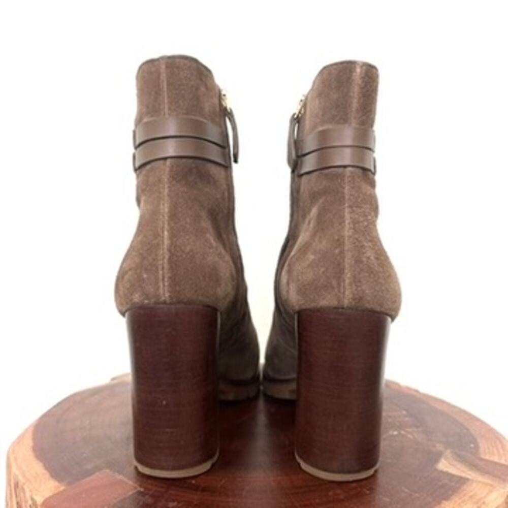 Tory Burch Leigh Suede Lug Sole Boots in River Rock, Size 8.5 NWOT - Picture 10 of 11